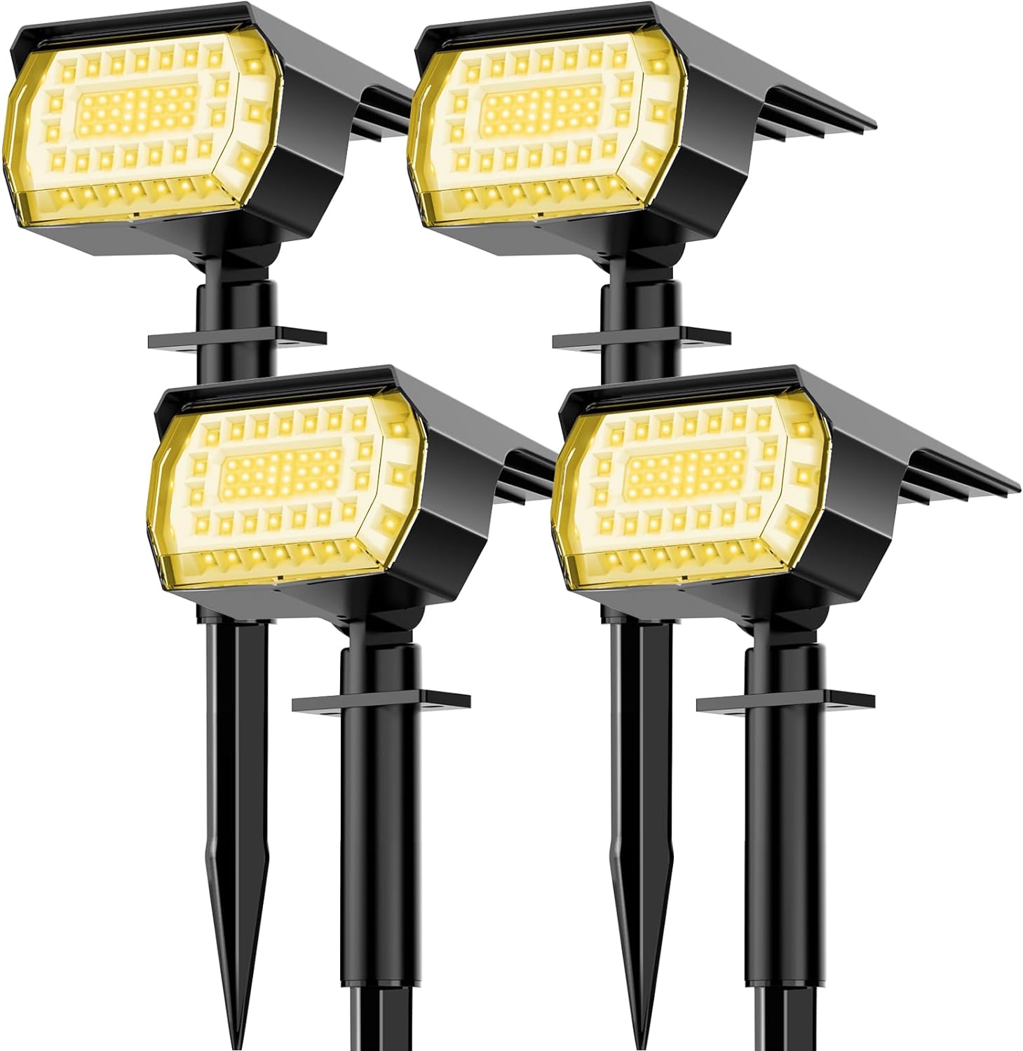 4-Pack Solar Landscape Lights for Garden, 56 LEDs, Waterproof, for Yard, Patio, Driveway, Pathway, Pool, Trees, Flowerbed and More!