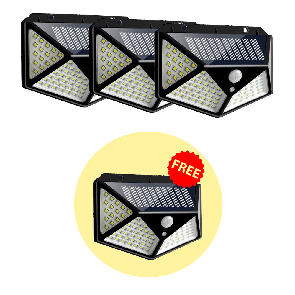 Solar Lights: 1500 Lumens, 100 LEDs, Motion-Activated, Waterproof, Long Lasting