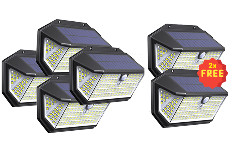 Solar Lights: 2500 Lumens, 266 LEDs, Motion-Activated, Waterproof, Long Lasting