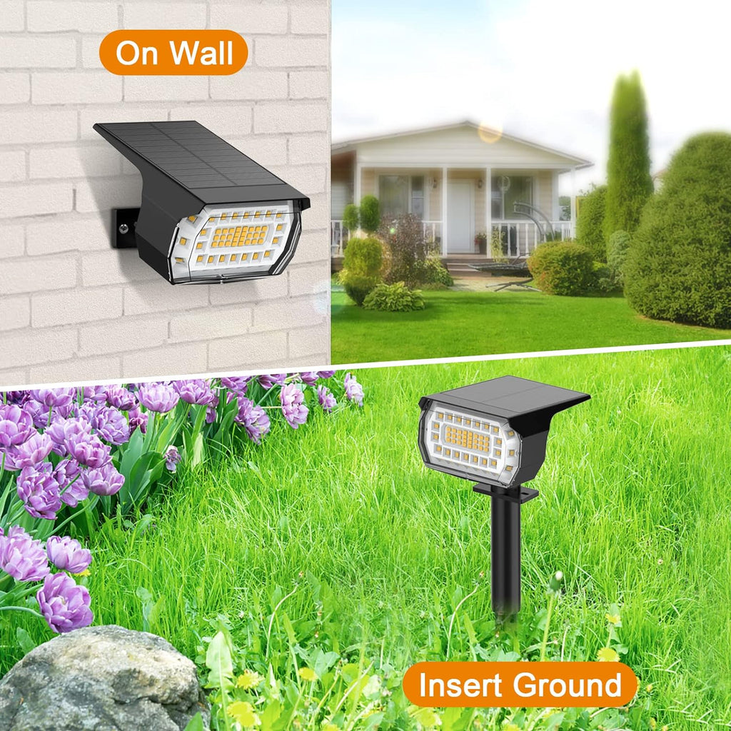 4-Pack Solar Landscape Lights for Garden, 56 LEDs, Waterproof, for Yard, Patio, Driveway, Pathway, Pool, Trees, Flowerbed and More!
